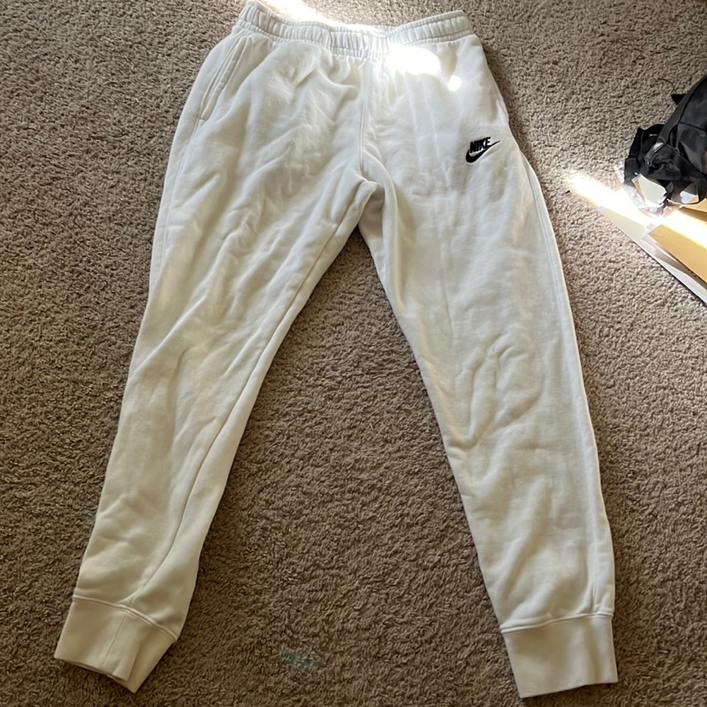 White Nike sweatpants